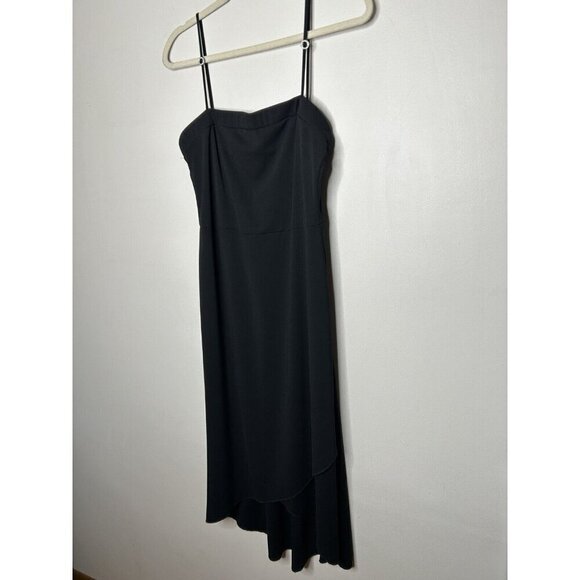 Rampage Womens 90s Y2K Vintage Prom Gown Strappy Layered Black Size Large NWT - Picture 2 of 11
